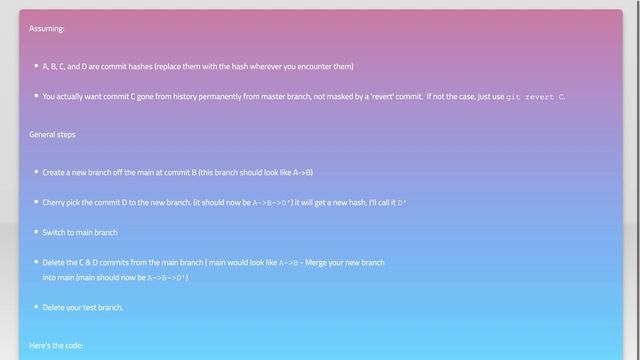 How to revert the second to last commit but not the last commit? смотреть онлайн