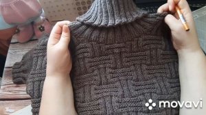 Экспресс МК: Как связать мужской свитер модным узором//XXL