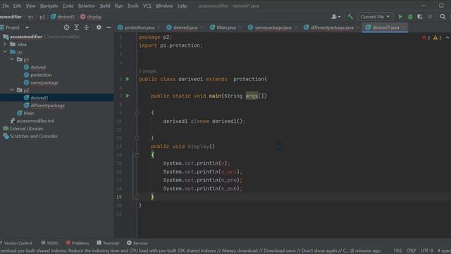 Access Modifiers in Java | Package in  java @LearnGita #java