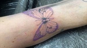 BUTTERFLY TATTOO - REAL TIME /TIME LAPSE.