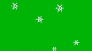 ФУТАЖ-ПАДАЮЩИЕ СНЕЖИНКИ/ХРОМАКЕЙ-ЗЕЛЕНЫЙ ФОН