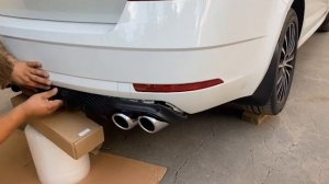 Накладка заднего бампера Octavia A7 2013-20