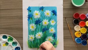 Рисуем полевые цветы. Рисование для детей.