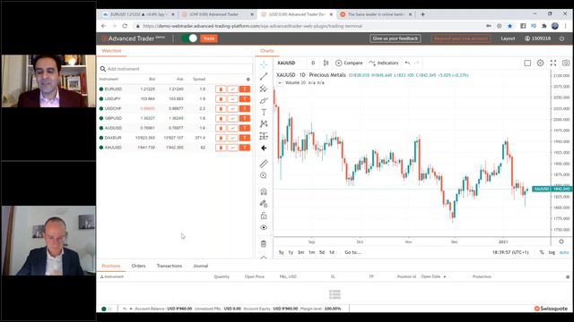Live trading session on Forex with Ron William | Swissquote