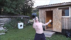 МОЙ жим гири 24кг на ПОПА