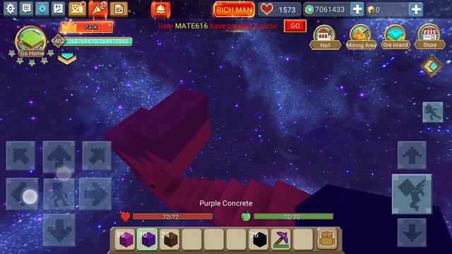 Building Amethyst Pickaxe!!!😎 in Sky block Part 24 [BlockmanGo] смотреть онлайн