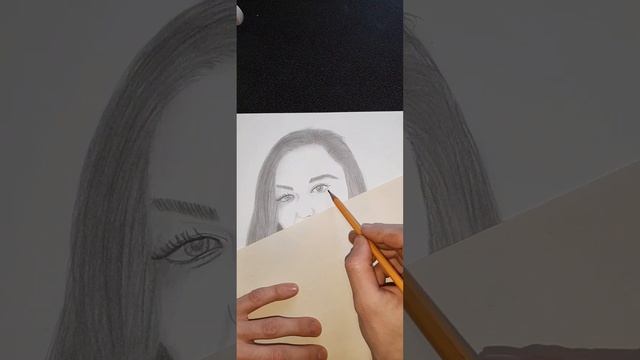Портрет девушки карандашом по фотографии