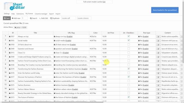 JetEngine  How to Bulk Edit Custom Post Types in a Spreadsheet