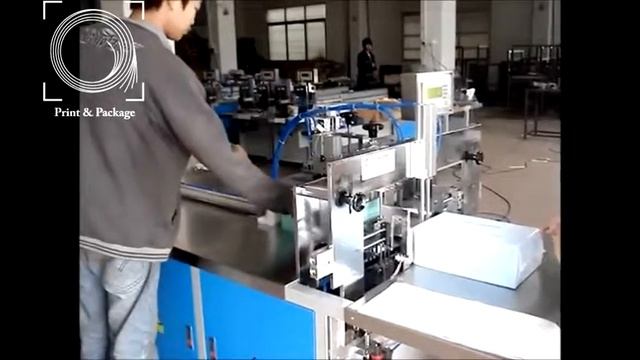 Полуавтоматическая машина для упаковки пачек салфеток, подгузников, пеленок смотреть онлайн