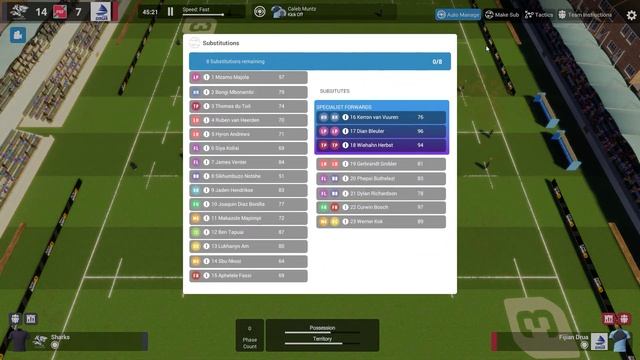 Rugby Union Team Manager 3 - Gameplay S01E02 - Second Friendly смотреть онлайн