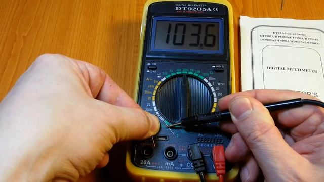 Обзор китайского цифрового мультиметра DT9205A