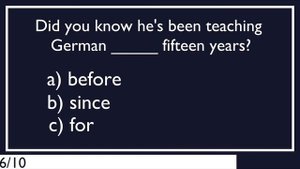 present-perfect-continuous quiz by English for Free