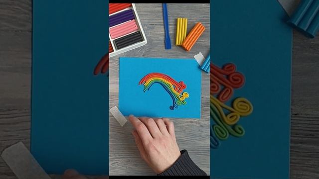 Радуга из пластилина | Рисование пластилином для малышей | Пластилинография для детей и взрослых смотреть онлайн