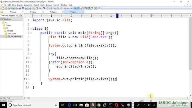JAVA FILE HANDLING ~ PART - 4