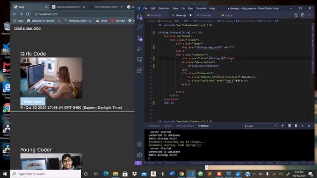 blog post application tutorial with EXPRESS , MYSQL, and Node js #webdeveloper #mysql #nodejs