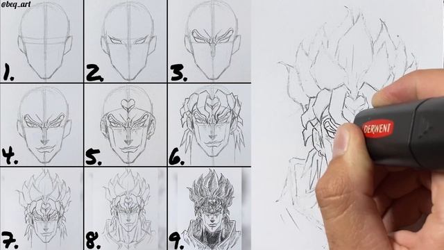 How to Draw Dio Brando - Step by Step Tutorial for Beginners