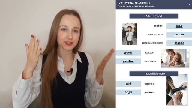 Части тела и описание человека на итальянском языке. Когда используется essere, когда avere? Урок №