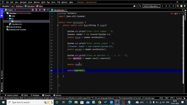 Program to create Calculator using switch case in java смотреть онлайн