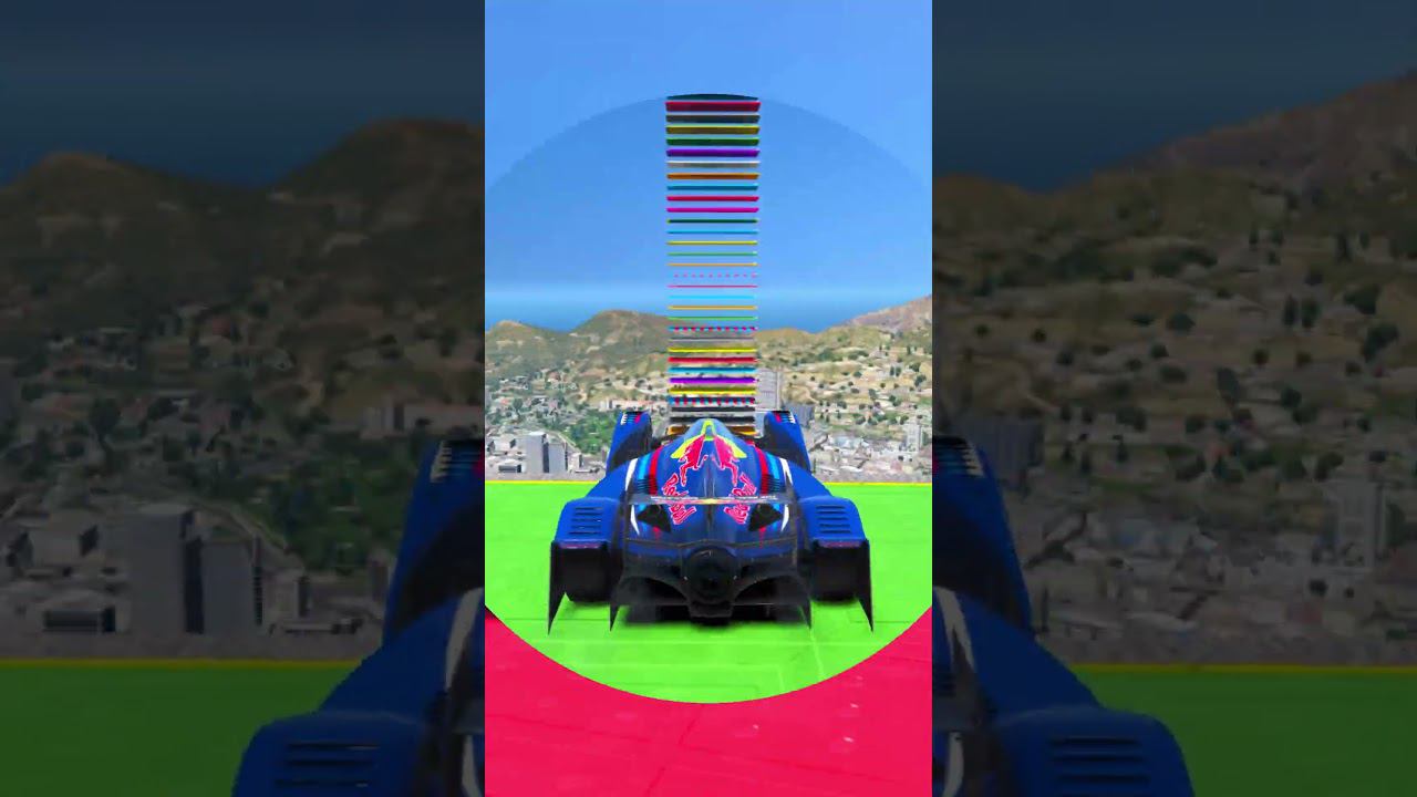 КАК ВЫСОКО В НЕБО УЛЕТИТ ЧИТ ТАЧКА С ОГРОМНОГО ТРАМПЛИНА? ПРЫЖКИ В ВЫСОТУ ГТА 5! #shorts смотреть онлайн