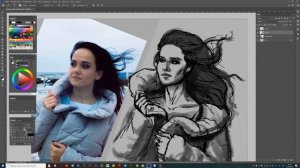 РИСУЕМ НА ГРАФИЧЕСКОМ ПЛАНШЕТЕ в фотошоп. Portrait on tablet ?