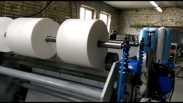 Двухвальная бобинорезка с контактной намоткой. Тестовые запуски у заказчика