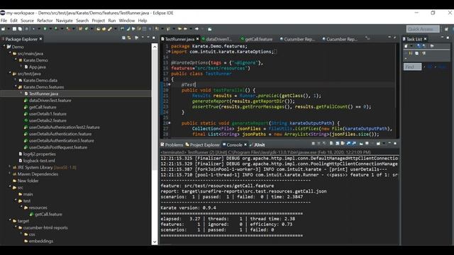 Run Karate Test as Maven Test using Command Prompt | mvn-clean-install command in Karate | Part 10 смотреть онлайн
