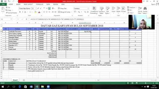 CARA MEMBUAT DAFTAR GAJI KARYAWAN + GRAFIK DI EXCEL смотреть онлайн