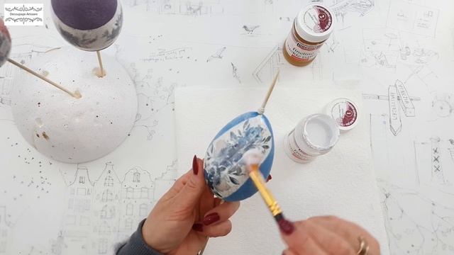 Decoupage # Easter eggs in flowers #itdcollection #pentart # DIY tutorial... смотреть онлайн