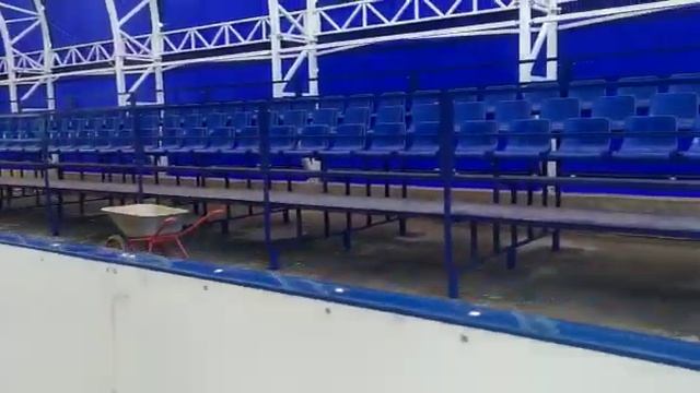 Монтаж хоккейных бортов 4 поколения