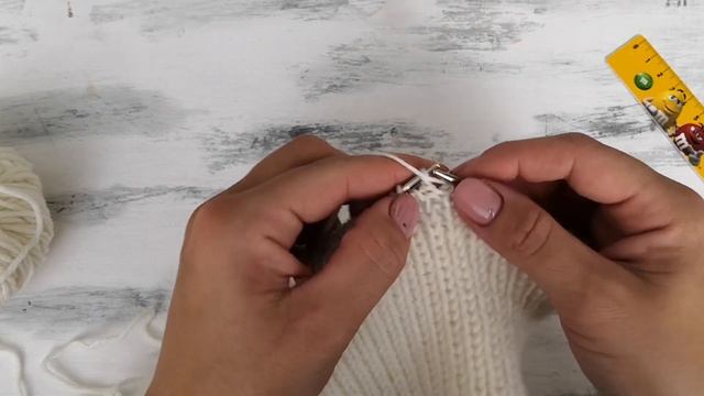 Вязаная шапка-тыковка с макушкой "Домик" смотреть онлайн