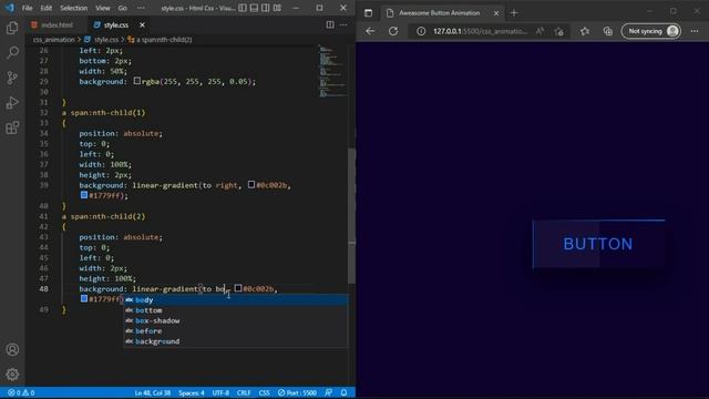 Button Animated Effects CSS Only | @OnlineTutorialsYT @uzzbe_dls | PROGRAMING GROUP | #17 day
