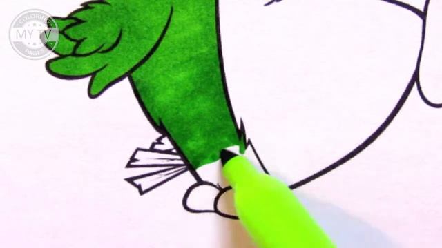 Coloring The Angry Birds Movie: Hal | Coloring pages | Coloring book | смотреть онлайн