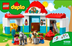 Лего дупло Конюшня! Собираем конюшню из Lego Duplo