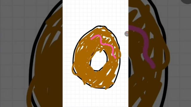 Что можно нарисовать, используя нолик как основу? Рисуем пончик. смотреть онлайн