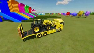 TRANSPORT OF COLORS! TRACTORS AND TRUCKS TRANSPORTING #1047 Farming Simulator 22 | LIVE
