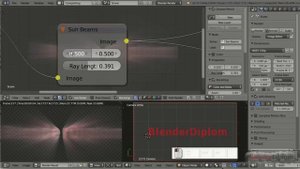 Blender Tutorial I Sun Beams Node LIght Ray Effect