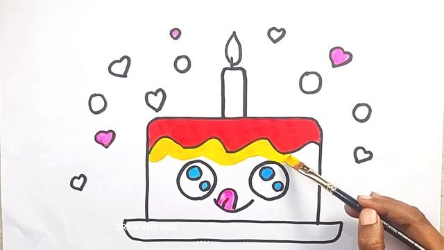 Drawing Cake | Fun and Easy Birthday Cake Drawing Ideas ?✏️ | Easy kids Painting