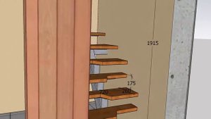 Эскиз лестницы Гусиный шаг.