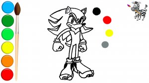 Как нарисовать ежа Шэдоу  / Sonic the Hedgehog ?