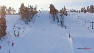 Склоны горнолыжного курорта Снежный