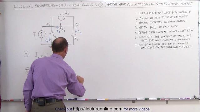 Electrical Engineering: Ch 3: Circuit Analysis (2 of 37) Nodal Analysis w/ Current Sources смотреть онлайн