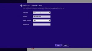 Как переключить свой вход в систему Windows 8/8.1 на локальную учетную запись.