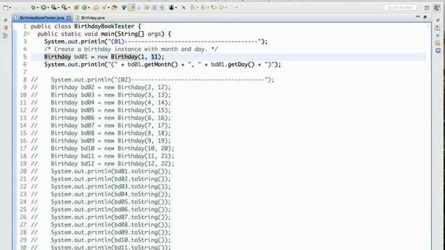 CS2 Java Tutorial Birthday Book App 01 Birthday class, attributes, constructor, and accessors смотреть онлайн