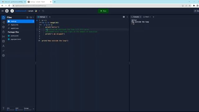 Python Vlog #2 Continue/Break 9.26.22 смотреть онлайн
