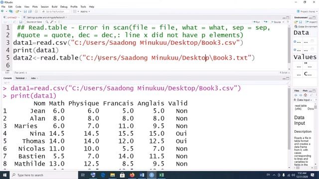 How to fix Error in scan(file, what, sep, quote, dec, : line did not have elements in R) смотреть онлайн