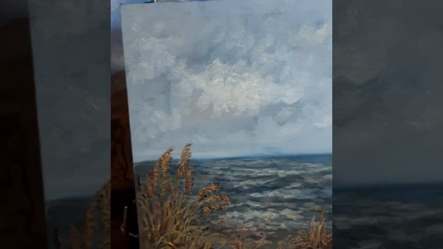 Облачко над морем. Картина маслом ZhNataly