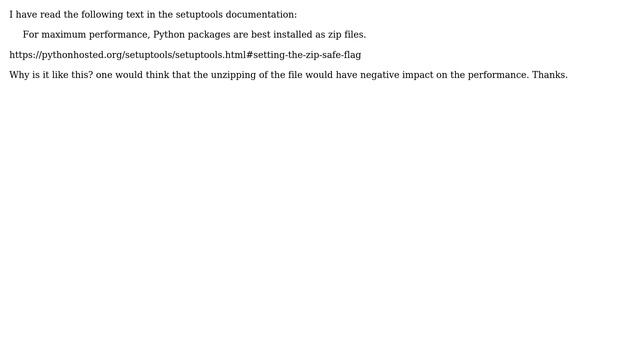 Software Engineering: Why is a python package more perfomant as zip? смотреть онлайн