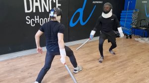 Обучение владению катаной. Кендзюцу. Спарринг на коротких мечах на тренировке Katana Club.