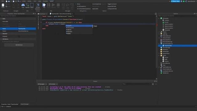 Roblox Scripting: How to make a Group Rank Team Script