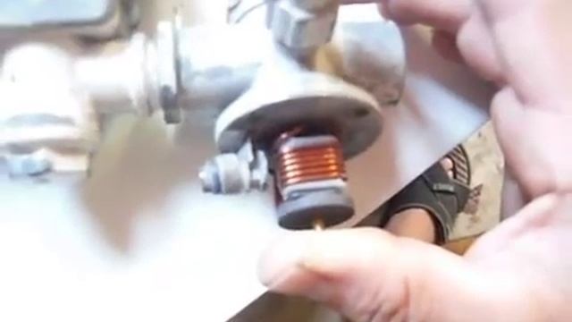 Принцип действия электромагнитного клапана газового котла.